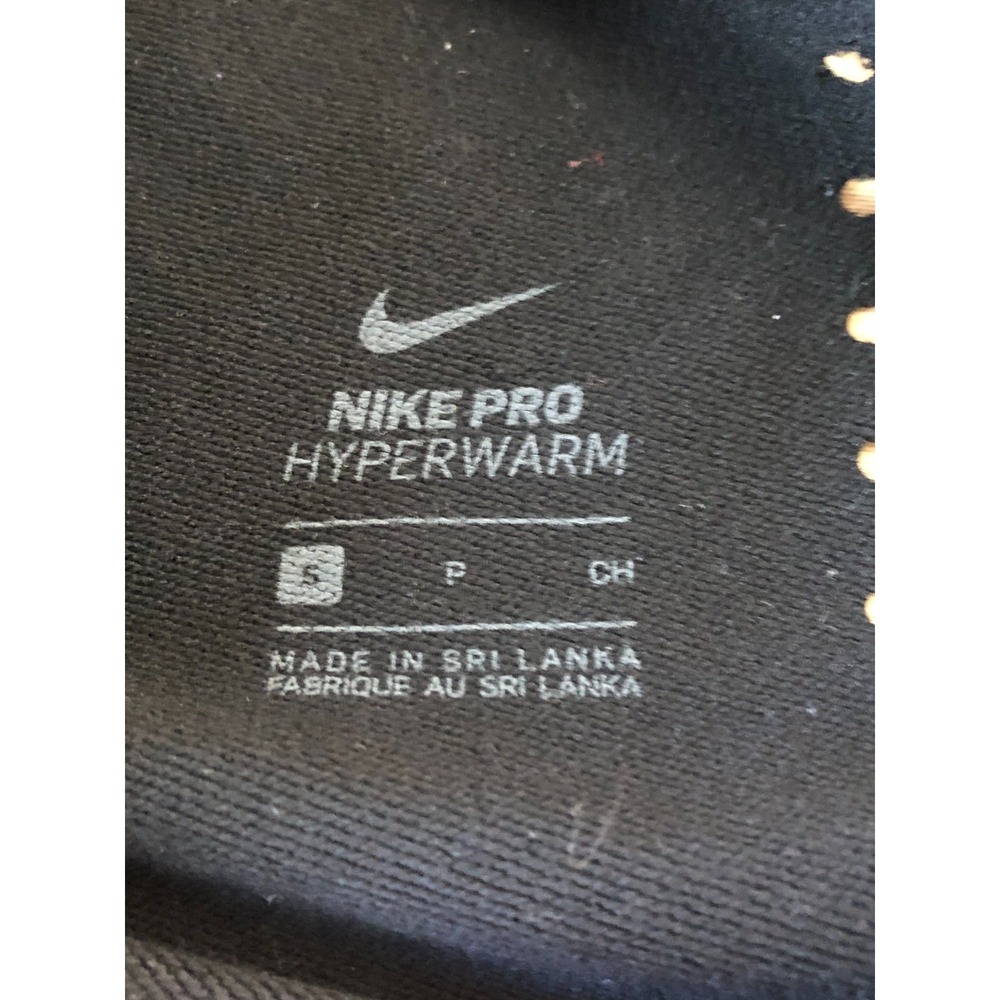 Nike Pro HyperWarm Womens Long Sleeve Pullover Top Keyhole Black Running Active - Picture 4 of 7